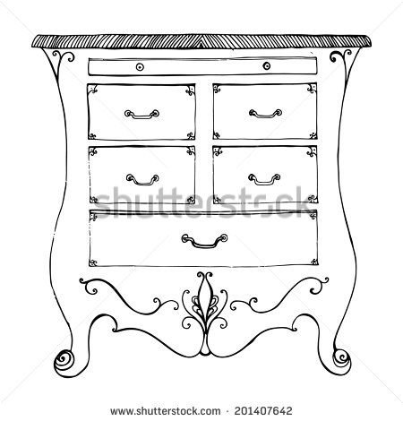 Комод с рисунком в стиле