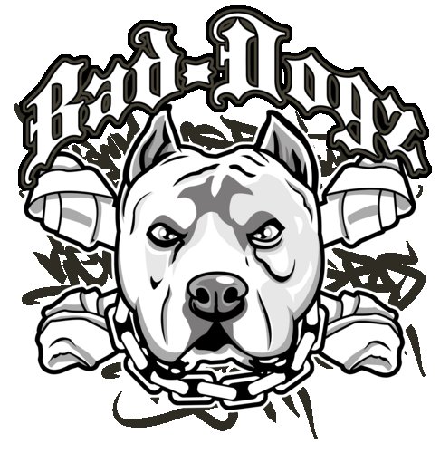 Тату с питбулем эскизы