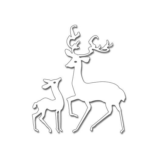 Вырезки на окна олень