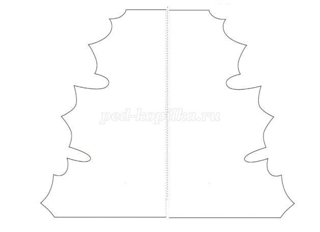 Листья из бумаги гармошкой