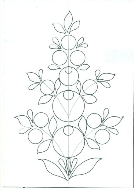 Городецкая роспись старшая группа раскраска