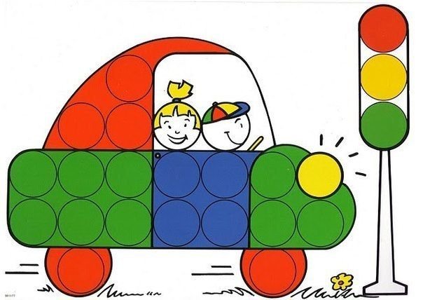 Мозаика из кружочков