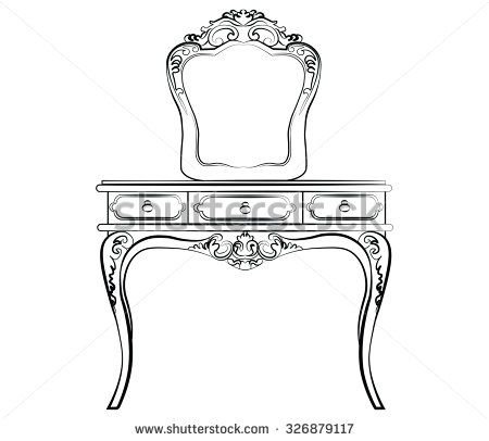 Туалетный столик эскиз