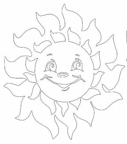 Вытынанка солнышко