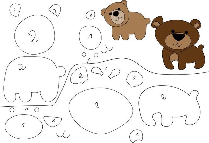 Звери из фетра выкройки