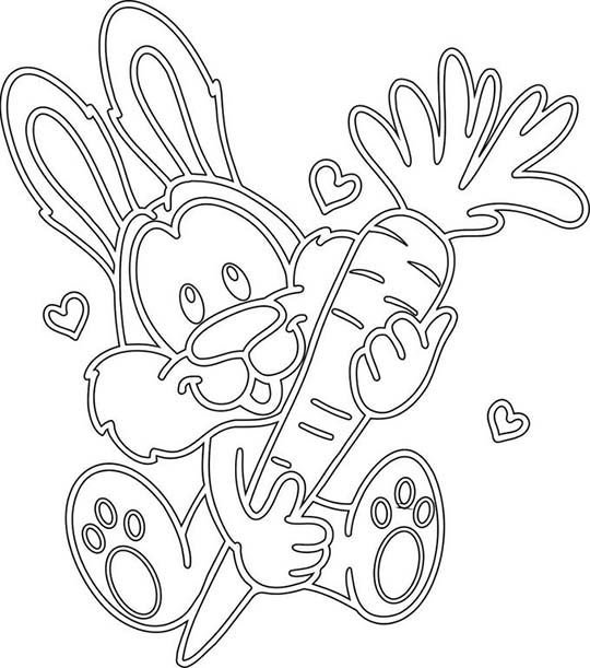 Кролик трафарет