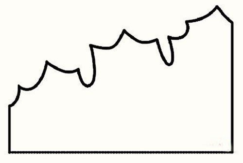 Трафарет для кленового листа гармошкой