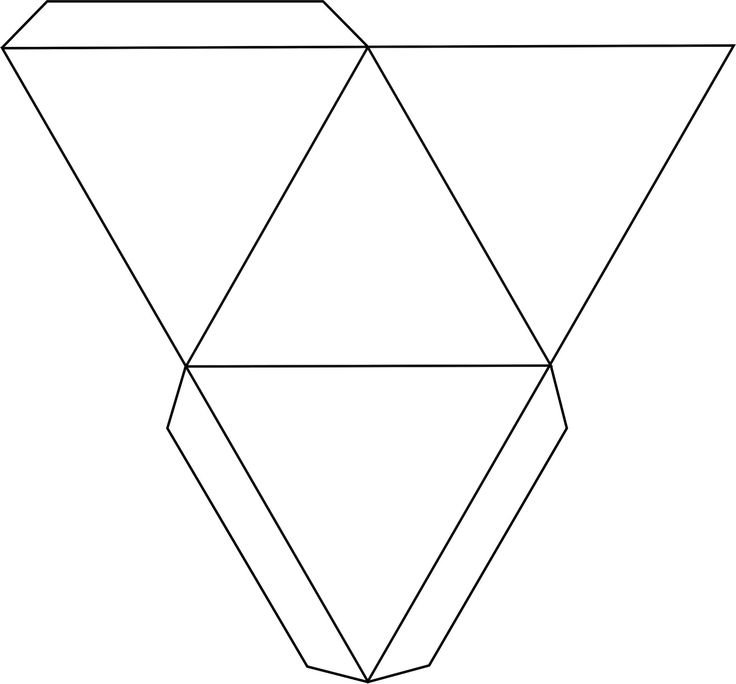 Развёртка четырёхугольной пирамиды для склеивания