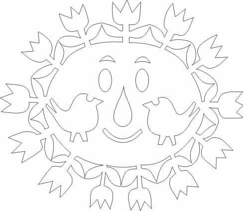 Летние трафареты на окна