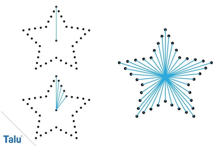 Изонить звезда схема с цифрами