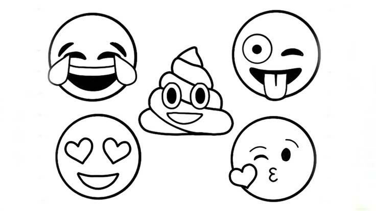 Рисунки смайлики для срисовки