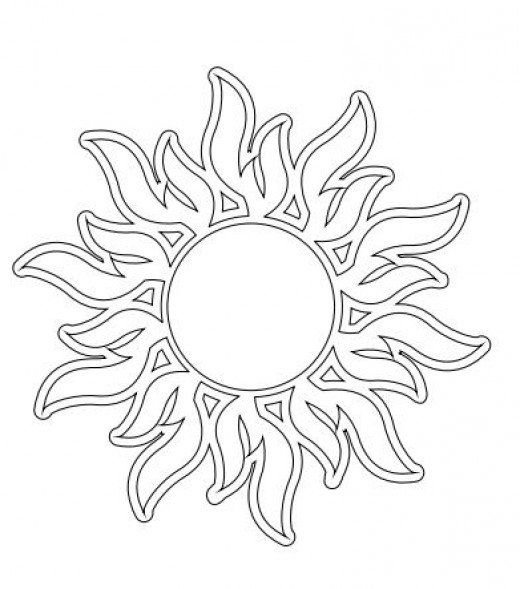 Вытынанка солнышко