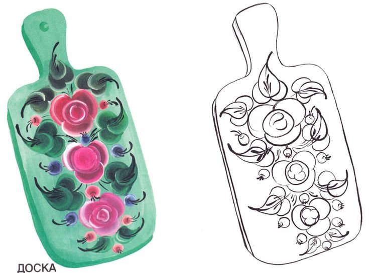 Урало Сибирская роспись досочка