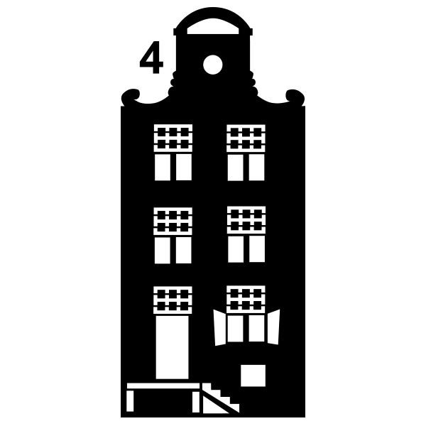 Трафареты домов Амстердам