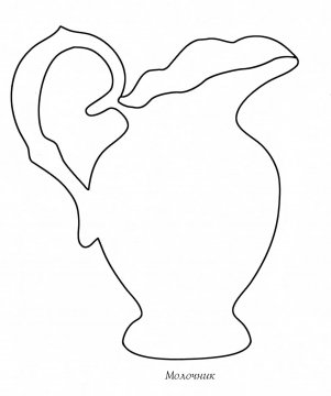 Роспись силуэтов гжельской посуды