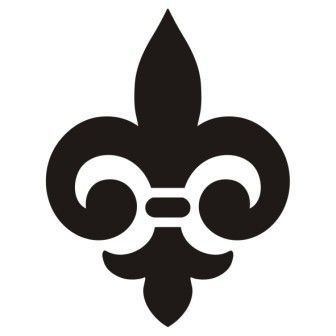 Геральдическая Лилия трафарет