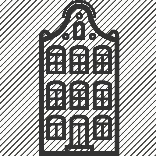 Голландские домики трафарет