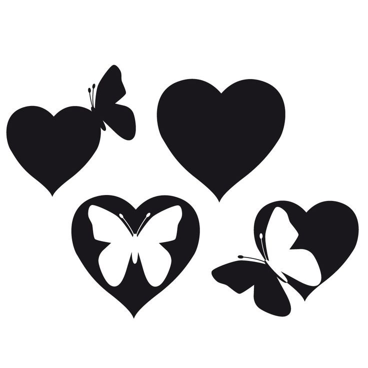 Трафарет бабочки для вырезания