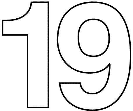 Цифры макет для печати