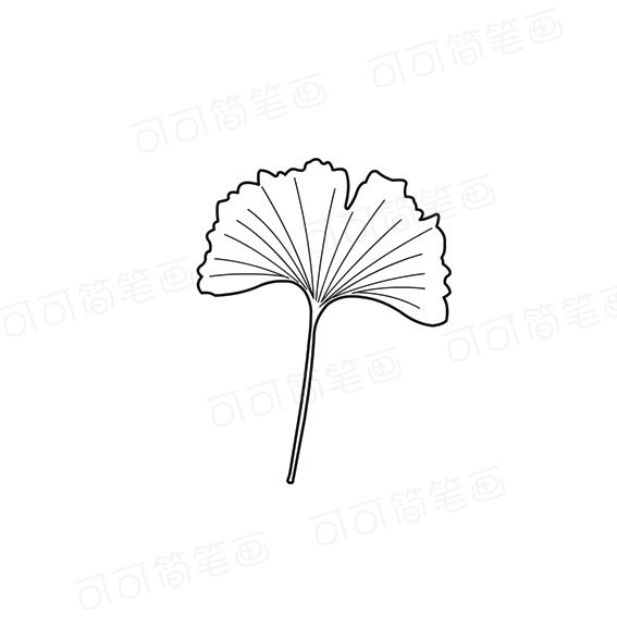 Гинкго трафарет