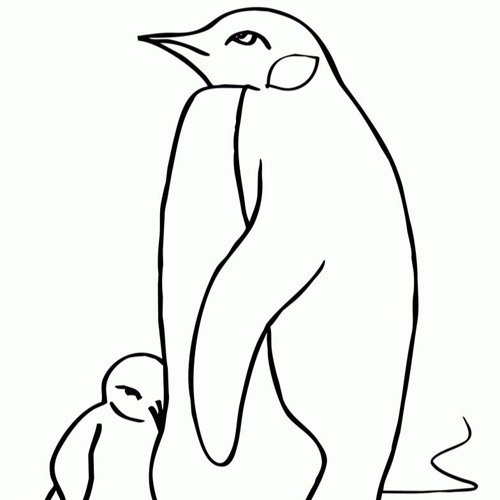 Императорский Пингвин раскраска