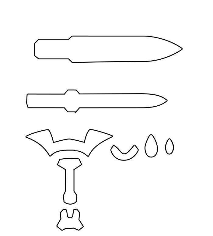 Меч трафарет