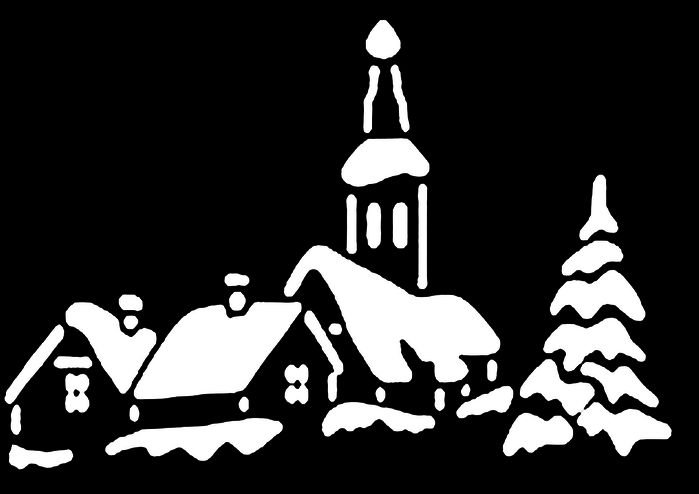 Трафареты для снега на окна