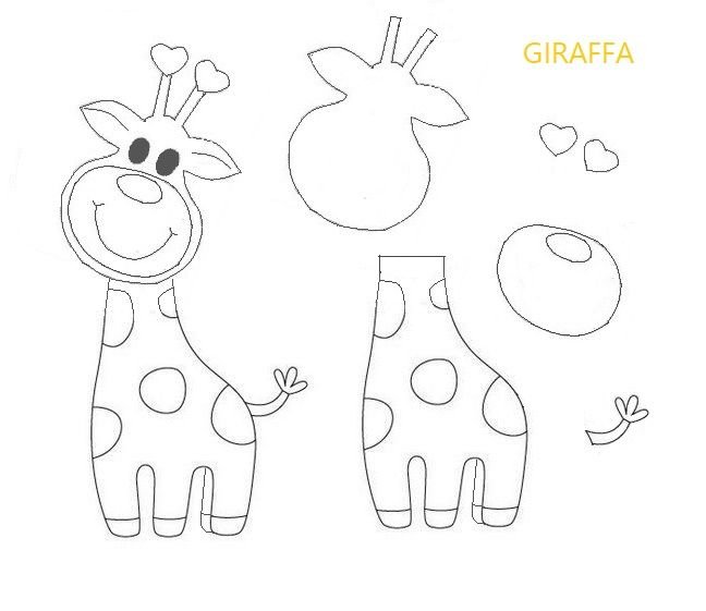 Детали жирафа для аппликации