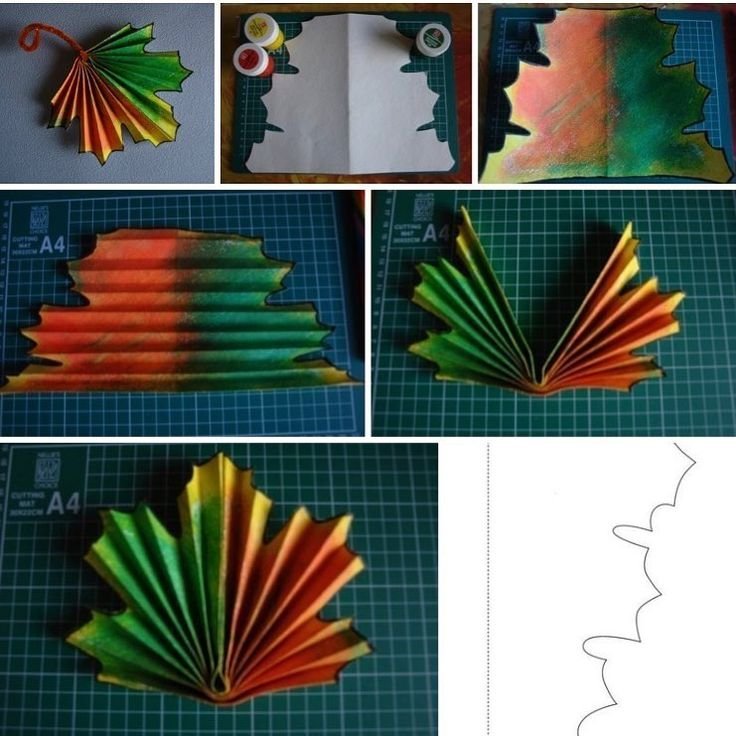 Кленовый лист из гармошки