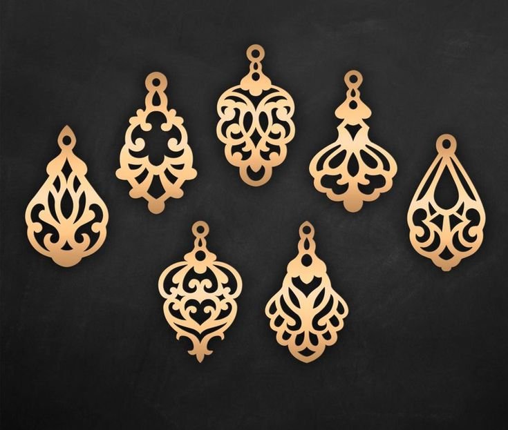 Трафареты серьги