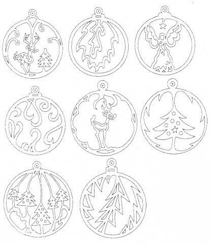 Новогодний шар на окно трафарет