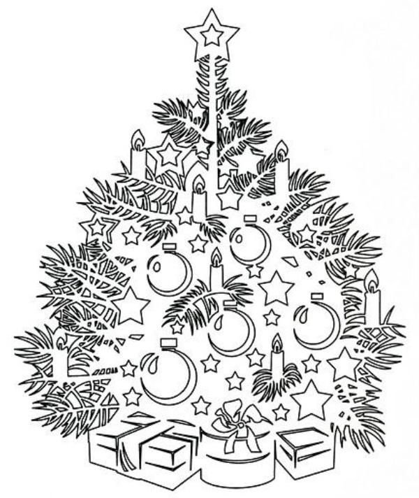 Вытынанки елка