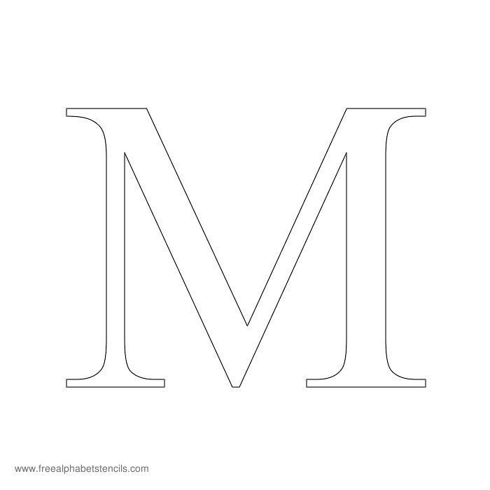 Буква м трафарет для вырезания
