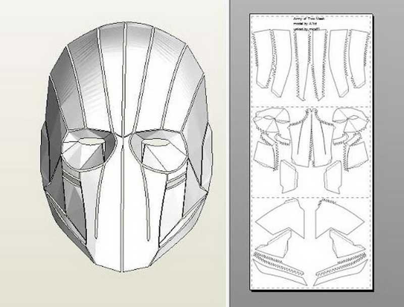 Маска Army of two развёртка