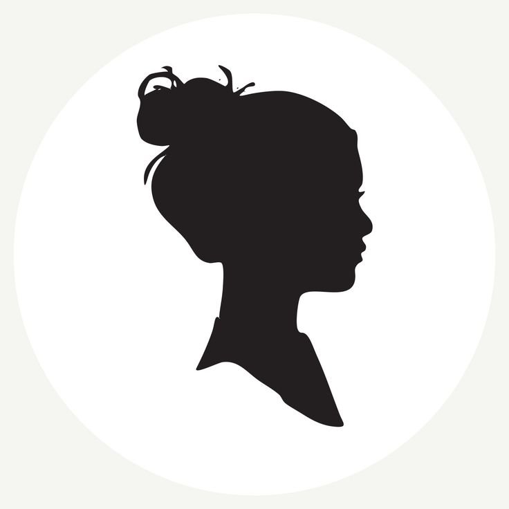 Силуэт женской головы
