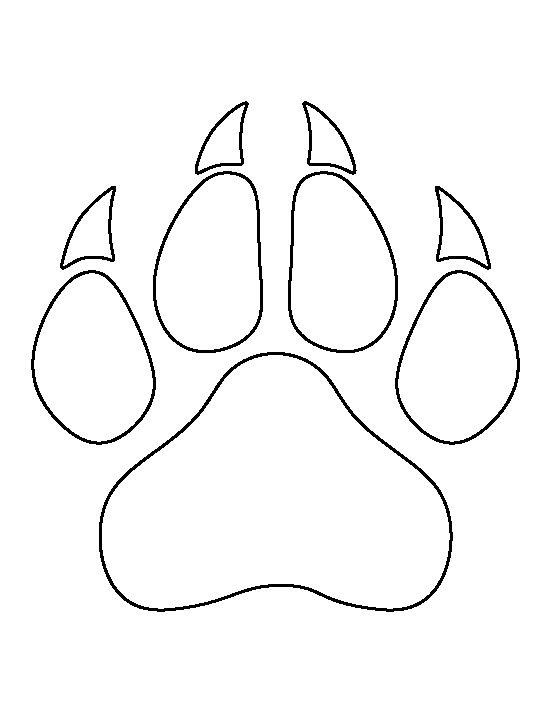 Лапа трафарет