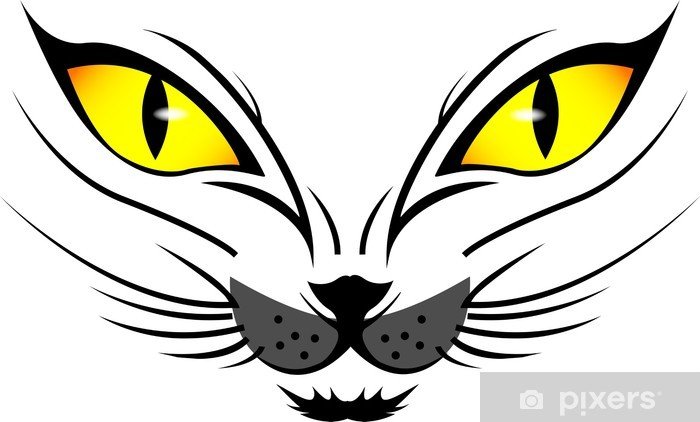 Морда кошки вектор