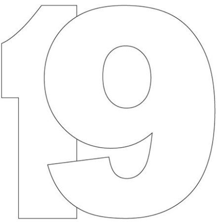 Цифра 9 трафарет для вырезания
