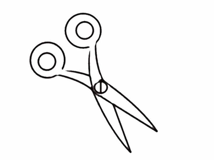 Ножницы раскраска для детей