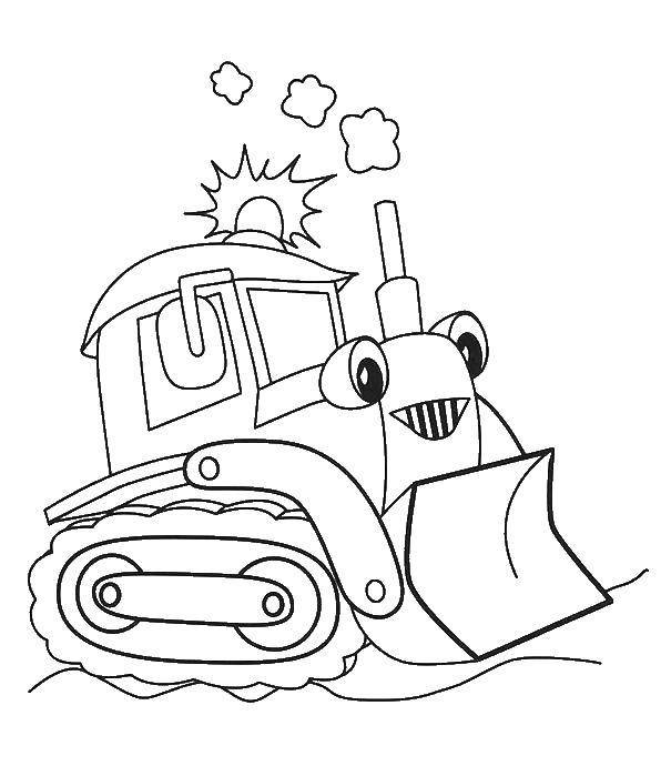 Снегоуборочная машина раскраска для детей