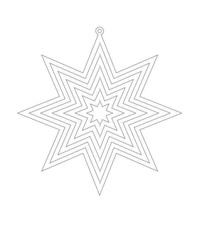 Снежинка в форме звезды