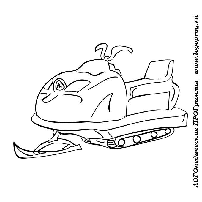Раскраски Бураны и снегоходы