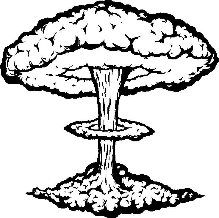 Нарисованный ядерный взрыв