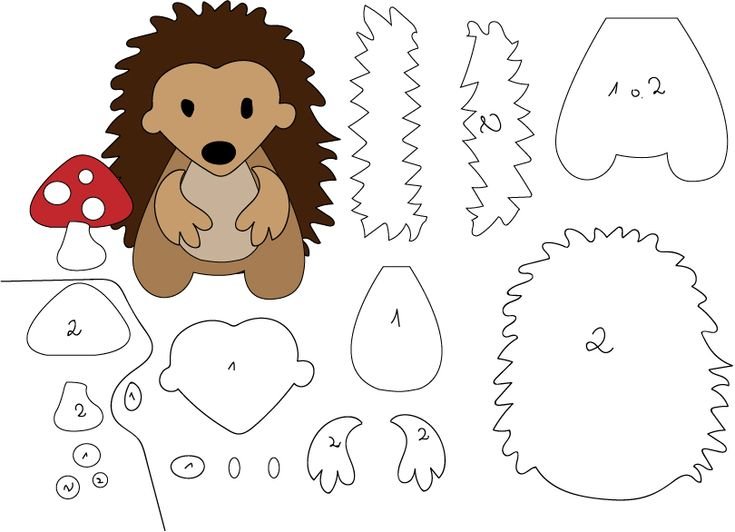 Игрушки из фетра шаблоны