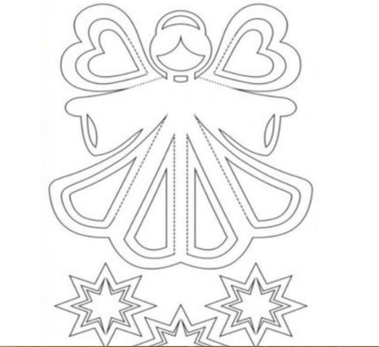 Ангелочки трафареты для вырезания