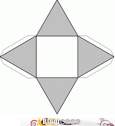 Четырехгранная пирамида развертка