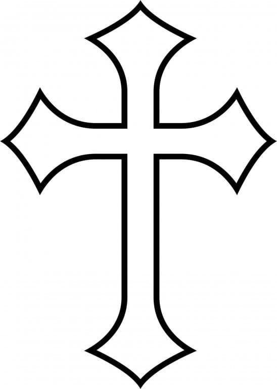 Крест раскраска