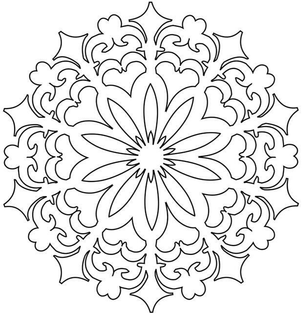 Вытынанки снежинки