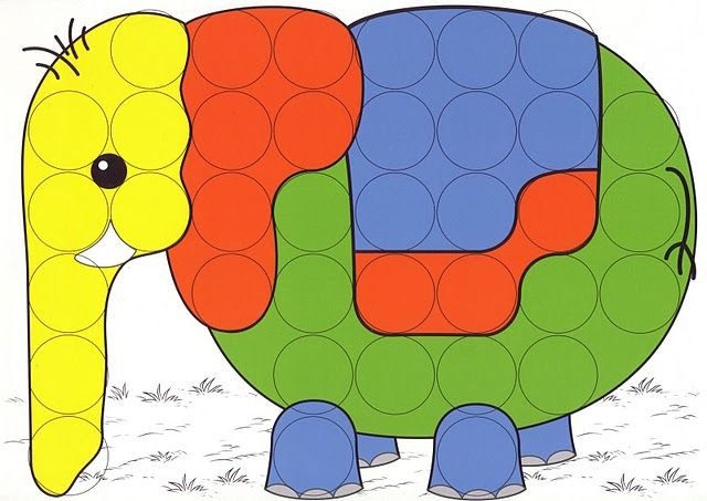 Мозаика из кружочков