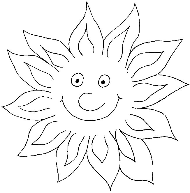 Солнце раскраска